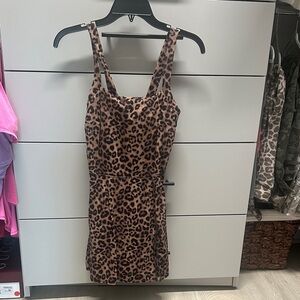 JoyLab Brown Leopard Print Mini Dress